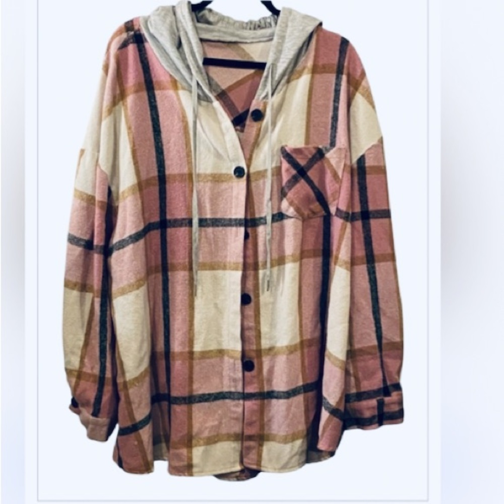 Plus size Casual hooded jacket